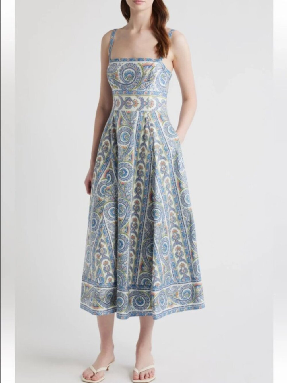Hill House Blue Corsica Paisley Margot Dress (XS)